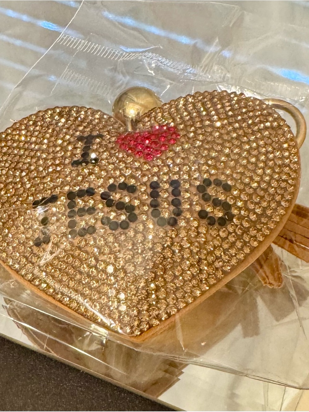 Crystal Heart I 💕Jesus Keychain/bag charm